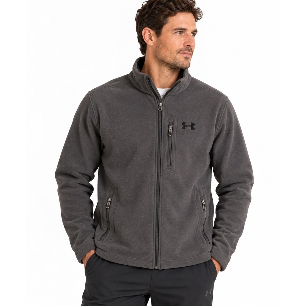 Under Armour UA Storm Men's Medium Gray Full Zip Fleece Jacket